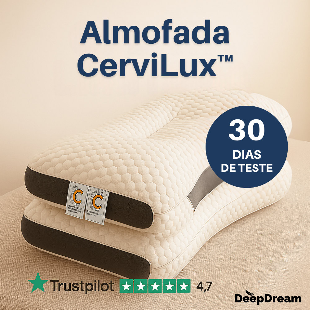 Almofada CerviLux™ - Redescobre o prazer de dormir sem dores